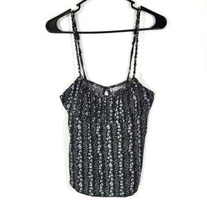 Free People intimately Donna satin rope black tank top silky shirt S